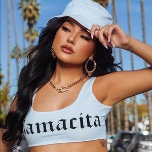 PLT BECKY G COLLAB Mamacita Crop Top NWT